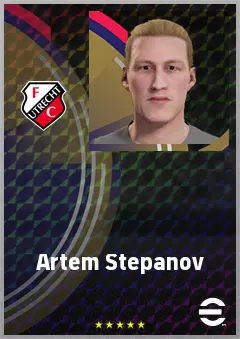 Artem Stepanov eFootball 2026 player card, 67 OVR CF