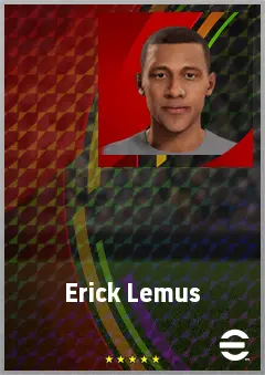Erick Lemus eFootball 2026 player card, 64 OVR RWF