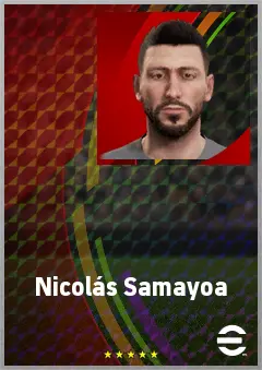 Nicolás Samayoa eFootball 2026 player card, 68 OVR CB