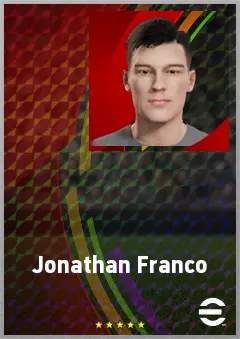 Jonathan Franco eFootball 2026 player card, 64 OVR DMF