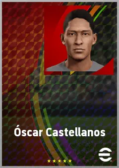 Óscar Castellanos eFootball 2026 player card, 64 OVR CMF