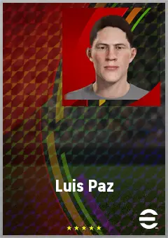 Luis Paz eFootball 2026 player card, 66 OVR LB