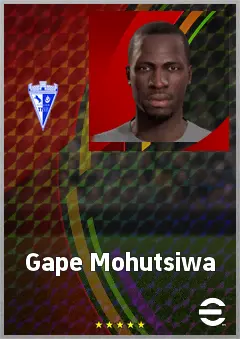 Gape Mohutsiwa eFootball 2026 player card, 65 OVR DMF