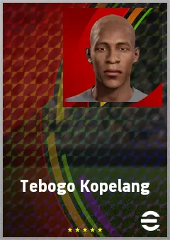Tebogo Kopelang eFootball 2026 player card, 65 OVR CB