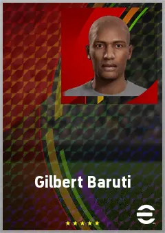 Gilbert Baruti eFootball 2026 player card, 65 OVR AMF