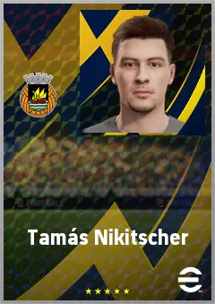 Tamás Nikitscher eFootball 2026 player card, 68 OVR CMF