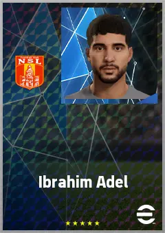 Ibrahim Adel eFootball 2026 player card, 72 OVR LWF