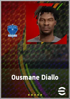Ousmane Diallo eFootball 2026 player card, 66 OVR LB