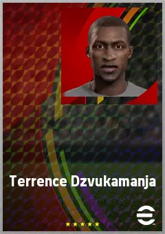 Terrence Dzvukamanja eFootball 2026 player card, 69 OVR CF