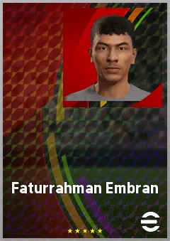 Faturrahman Embran eFootball 2026 player card, 60 OVR RWF