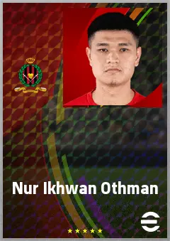 Nur Ikhwan Othman eFootball 2026 player card, 62 OVR CB