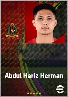 Abdul Hariz Herman eFootball 2026 player card, 61 OVR CMF