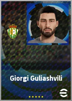 Giorgi Guliashvili eFootball 2026 player card, 70 OVR CF