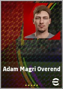 Adam Magri Overend eFootball 2026 player card, 64 OVR RB