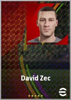 David Zec eFootball 2026 player card, 69 OVR CB