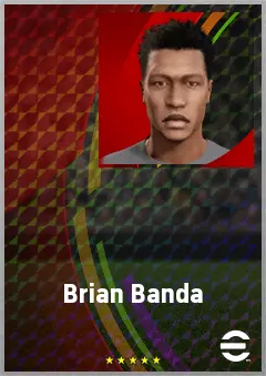 Brian Banda eFootball 2026 player card, 62 OVR CMF