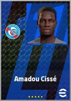 Amadou Cissé eFootball 2026 player card, 62 OVR CB