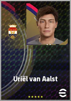 Uriël van Aalst eFootball 2026 player card, 65 OVR AMF