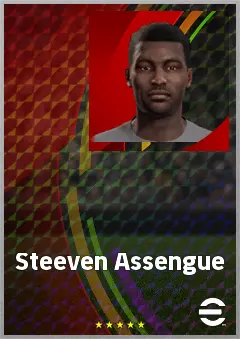 Steeven Assengue eFootball 2026 player card, 64 OVR RMF