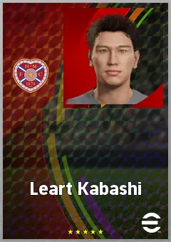 Leart Kabashi eFootball 2026 player card, 63 OVR AMF