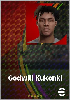 Godwill Kukonki eFootball 2026 player card, 65 OVR CB