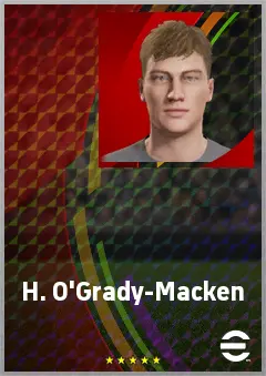 H. O'Grady-Macken eFootball 2026 player card, 60 OVR CMF