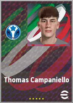 Thomas Campaniello eFootball 2026 player card, 63 OVR CF