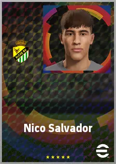 Nico Salvador eFootball 2026 player card, 62 OVR LB