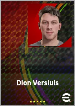 Dion Versluis eFootball 2026 player card, 63 OVR CF