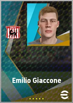 Emilio Giaccone eFootball 2026 player card, 67 OVR DMF