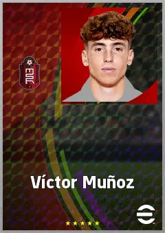 Víctor Muñoz eFootball 2026 player card, 73 OVR LWF