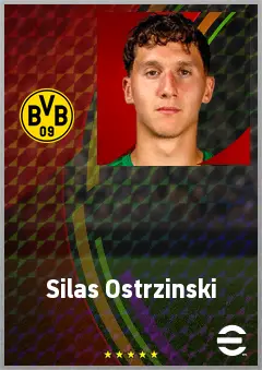 Silas Ostrzinski eFootball 2026 player card, 65 OVR GK