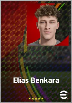 Elias Benkara eFootball 2026 player card, 63 OVR CB