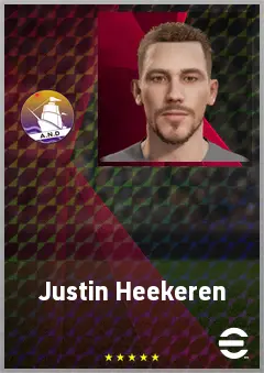 Justin Heekeren eFootball 2026 player card, 69 OVR GK