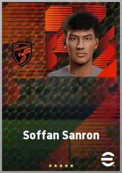 Soffan Sanron eFootball 2026 player card, 62 OVR CF