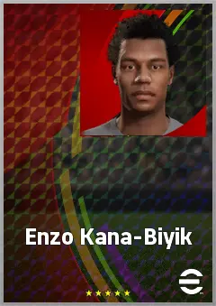 Enzo Kana-Biyik eFootball 2026 player card, 61 OVR CF