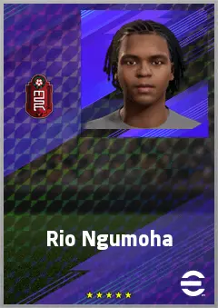 Rio Ngumoha eFootball 2026 player card, 72 OVR LWF
