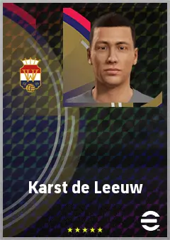 Karst de Leeuw eFootball 2026 player card, 65 OVR GK