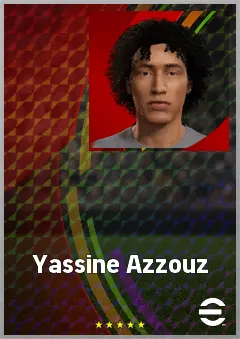 Yassine Azzouz eFootball 2026 player card, 62 OVR CMF