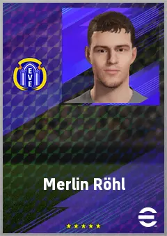Merlin Röhl eFootball 2026 player card, 72 OVR AMF