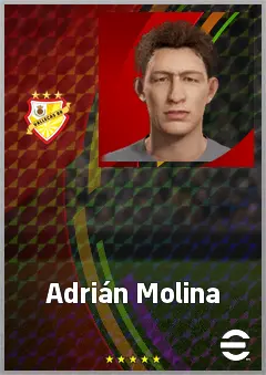 Adrián Molina eFootball 2026 player card, 63 OVR GK