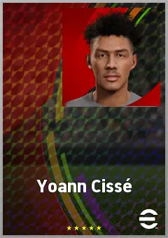 Yoann Cissé eFootball 2026 player card, 62 OVR RWF