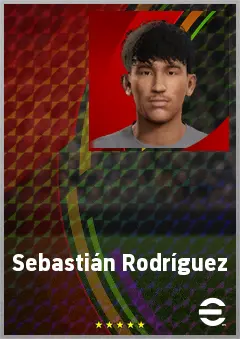 Sebastián Rodríguez eFootball 2026 player card, 63 OVR CMF