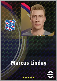 Marcus Linday eFootball 2026 player card, 68 OVR CMF