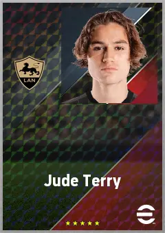 Jude Terry eFootball 2026 player card, 65 OVR CMF