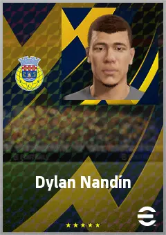Dylan Nandín eFootball 2026 player card, 70 OVR CF