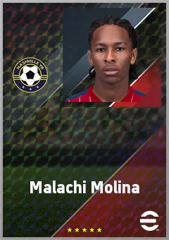 Malachi Molina eFootball 2026 player card, 63 OVR RB