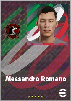 Alessandro Romano eFootball 2026 player card, 63 OVR DMF