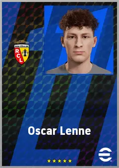 Oscar Lenne eFootball 2026 player card, 63 OVR LB