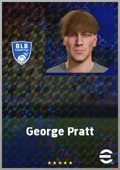 George Pratt eFootball 2026 player card, 61 OVR CB